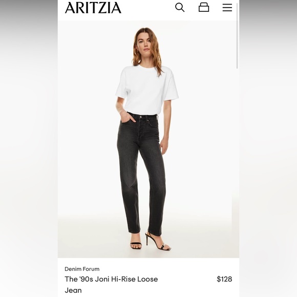 NWT ARITZIA DENIM FORUM JONI 90S JEAN - Picture 1 of 6